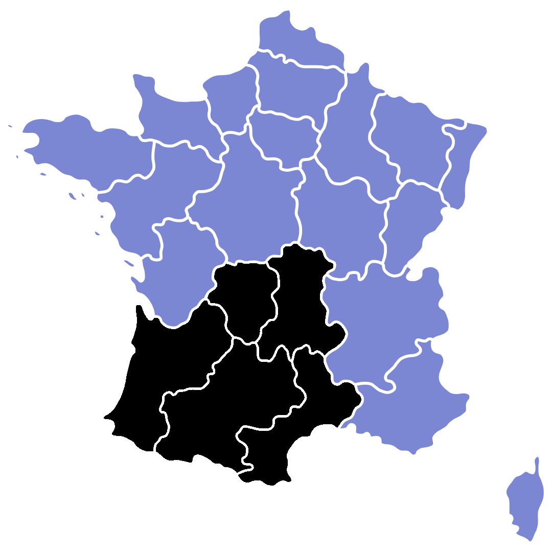 Carte Nouvelle-Aquitaine