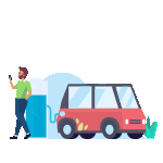 Installation sur parking entreprise ou flotte